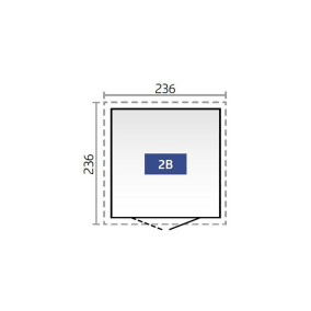  Biohort | Berging Neo 2B | Dubbele Deur | Zilver-Metallic 261391-10